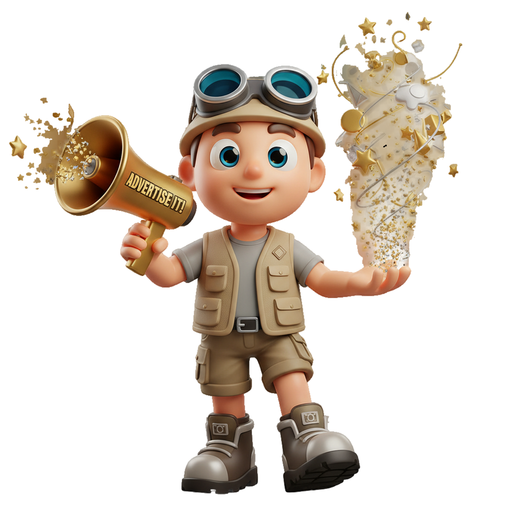 3D mascot with megaphone