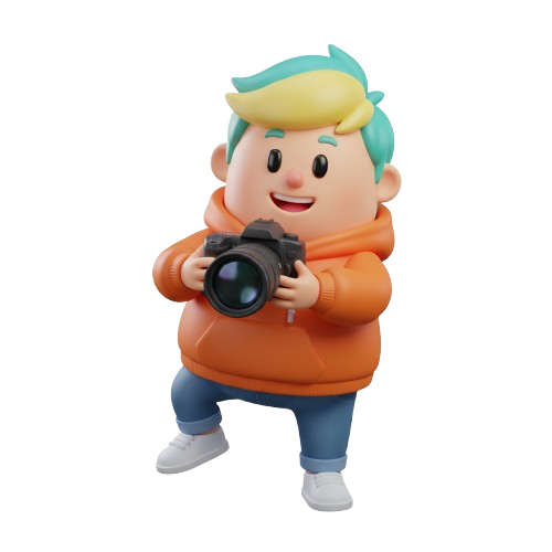 3D mascot with camera