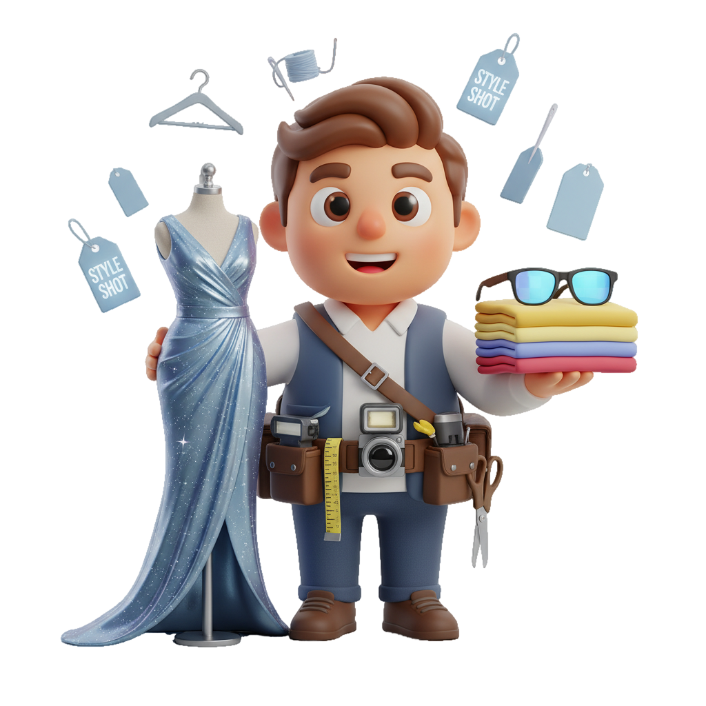 3D mascot with fashion mannequin